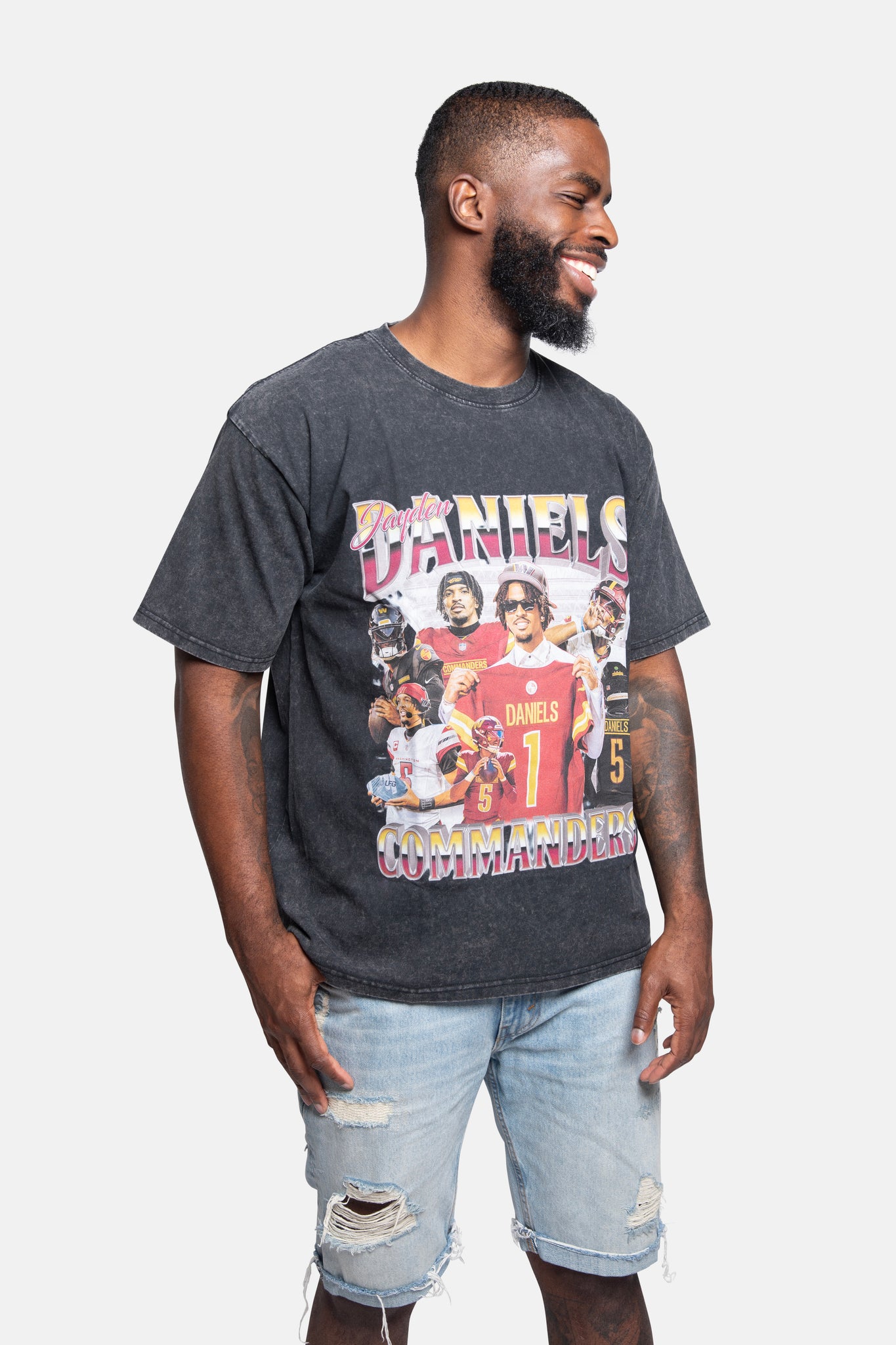 Jayden Daniels ROY Vintage Tee – Heavy 250G Loose Fit