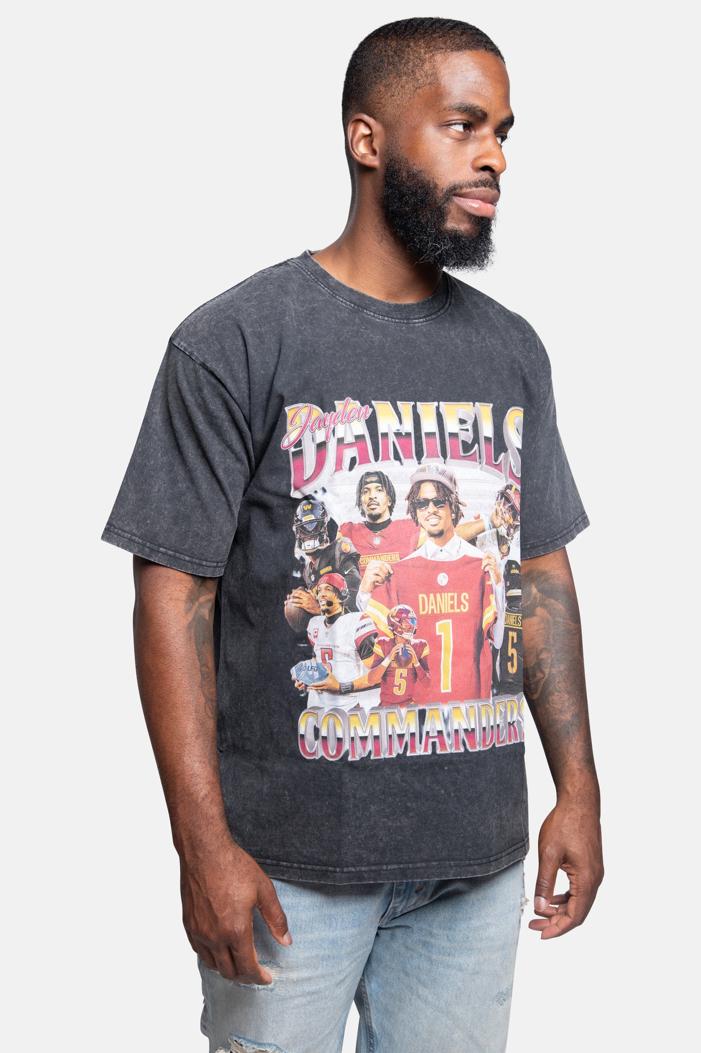 Jayden Daniels ROY Vintage Tee – Heavy 250G Loose Fit