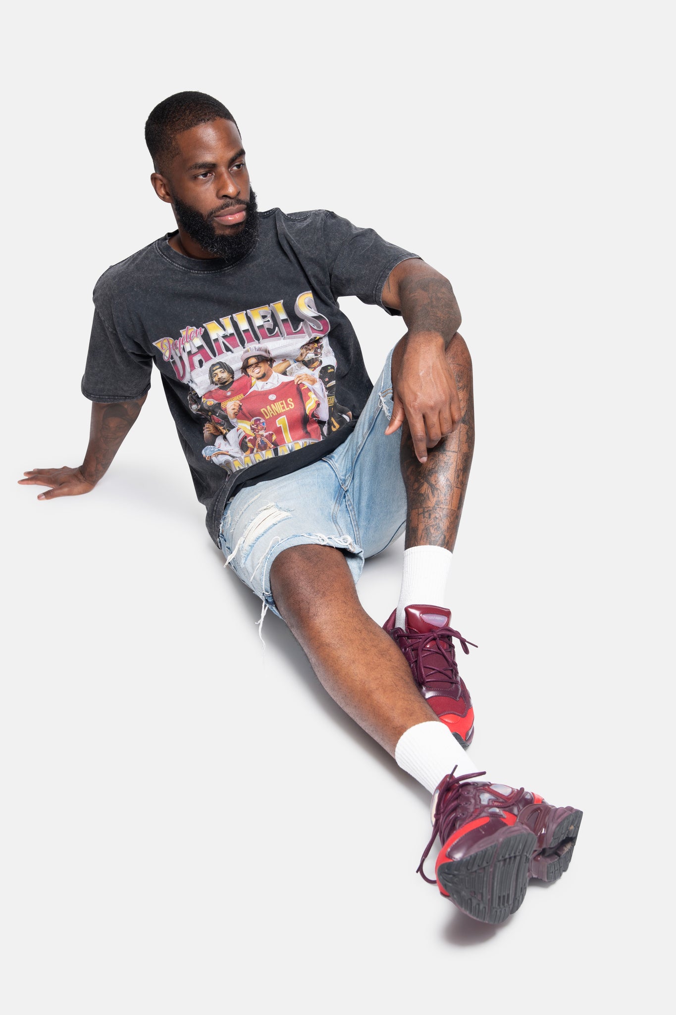 Jayden Daniels ROY Vintage Tee – Heavy 250G Loose Fit